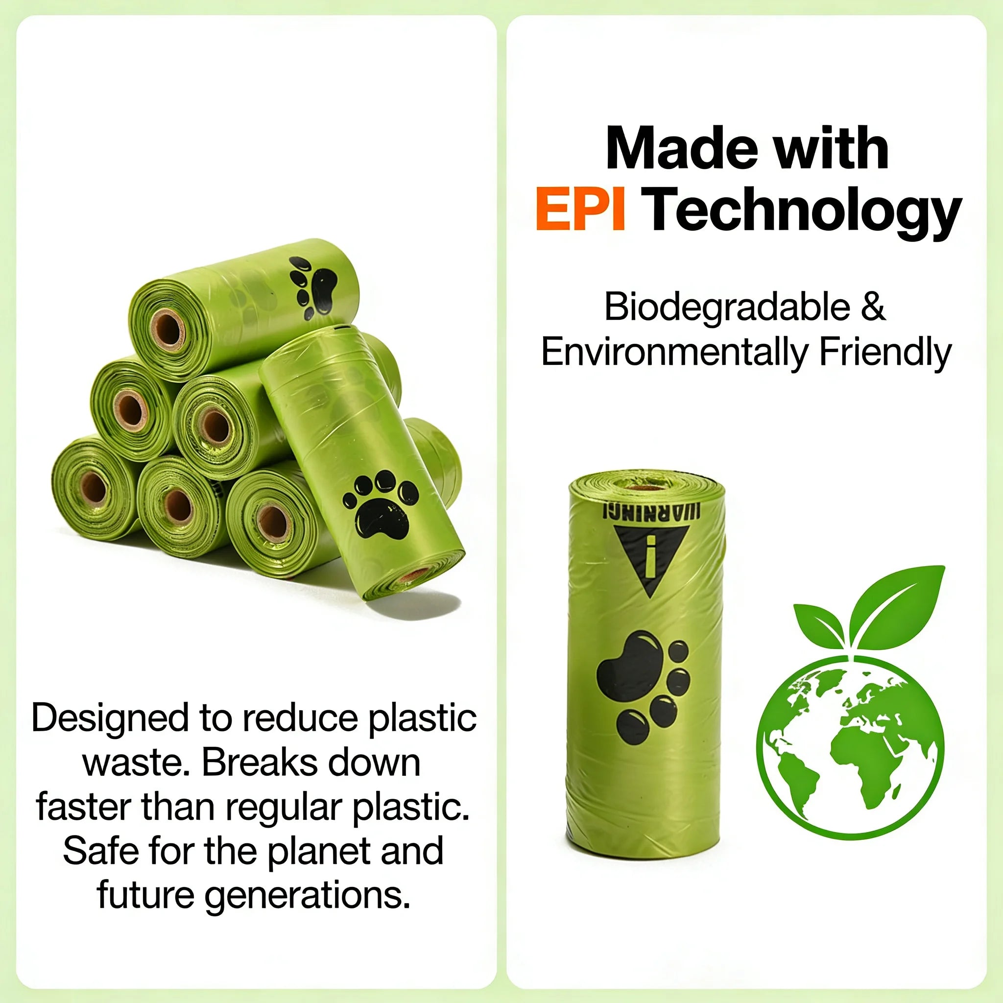 Eco-Friendly Dog Poop Bags Leak-Proof and Extra Thick for Dog Walking Outdoors.