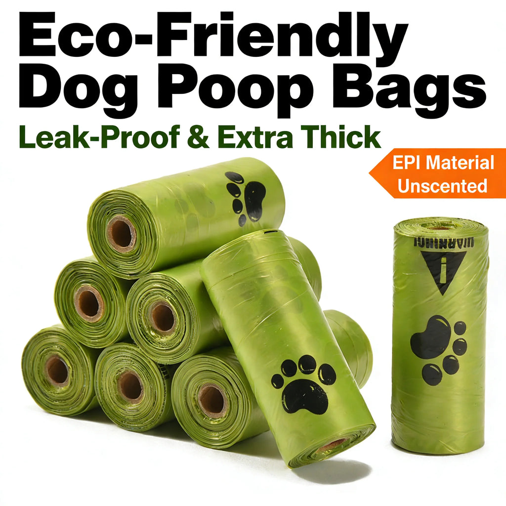 Eco-Friendly Dog Poop Bags Leak-Proof and Extra Thick for Dog Walking Outdoors.