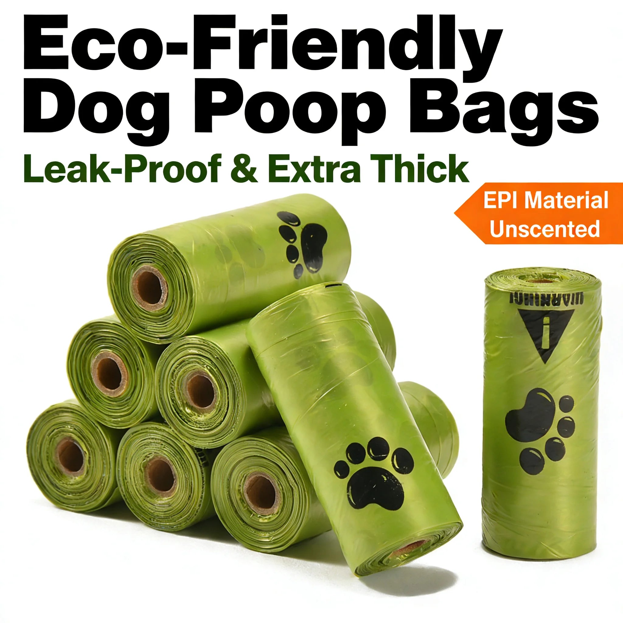 Eco-Friendly Dog Poop Bags Leak-Proof and Extra Thick for Dog Walking Outdoors.
