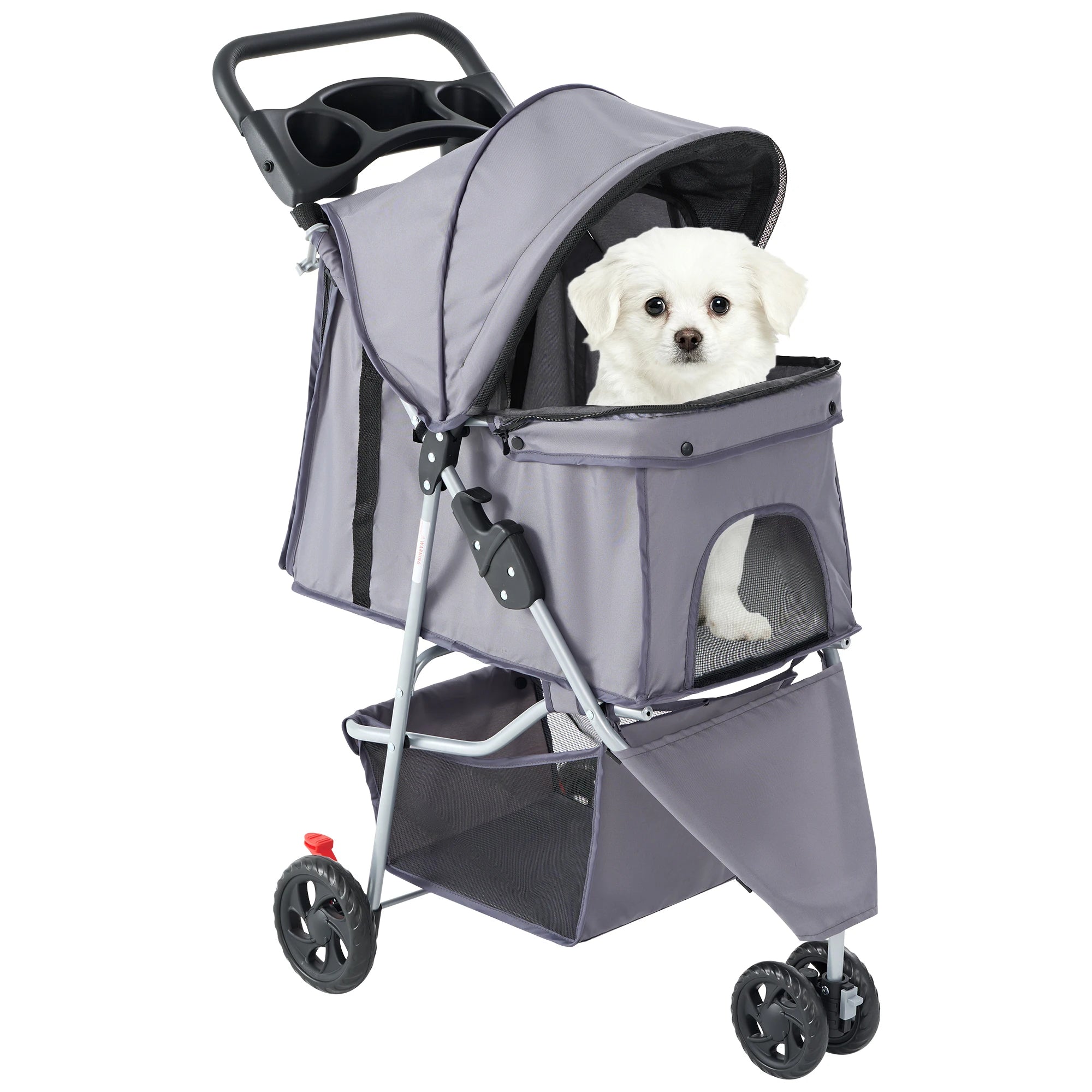 Stroller with 3 Wheels and Foldable for Small Dogs and Cats Stroller.