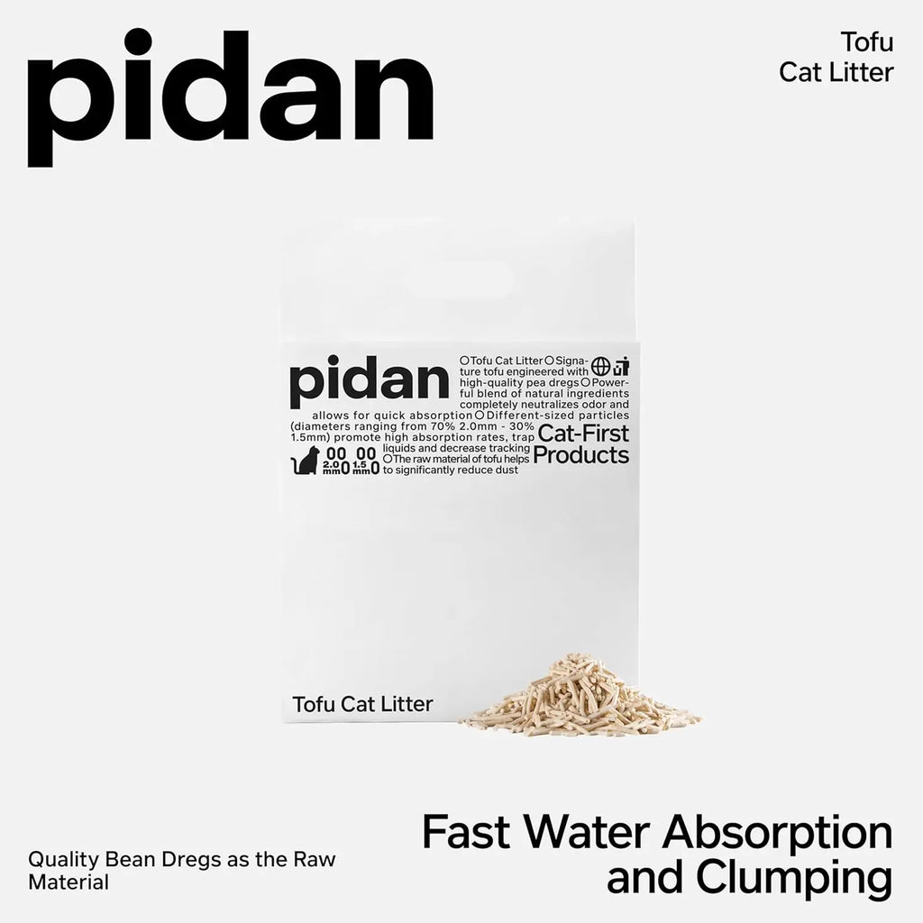 pidan Tofu Cat Litter Clumping.  Flushable,  Ultra Absorbent,  Fast Drying,  Dust-Free and Less Tracking, 5.3lb