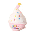 Dog Birthday Cake Squeaky Toy with Colorful Candles.      Durable Funny Stuffed Chew for Large Breeds Birthday Gift