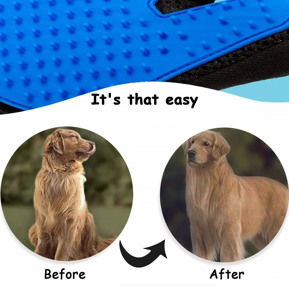 Pet Comb Grooming Deshedding Brush Gloves.