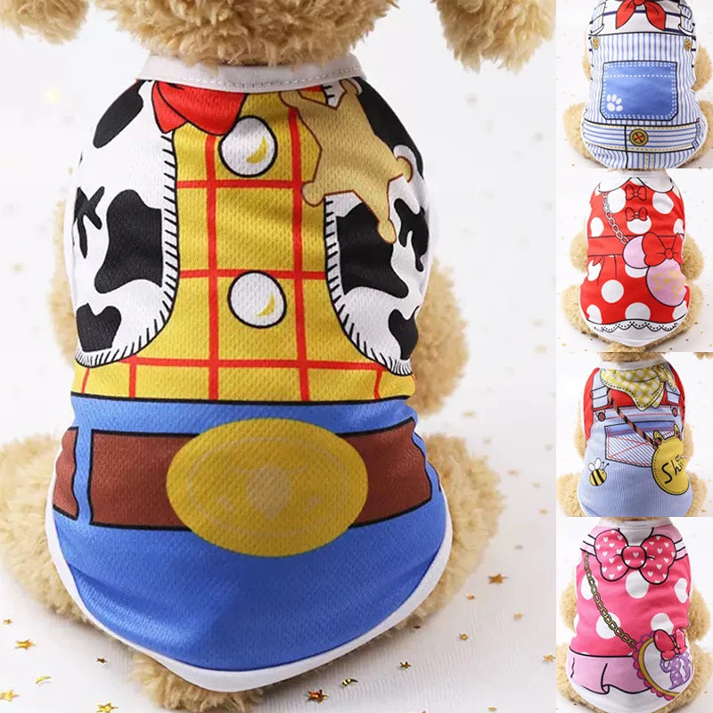 Pet Dog Clothes Cartoon Clothing for Puppy Dogs Too.