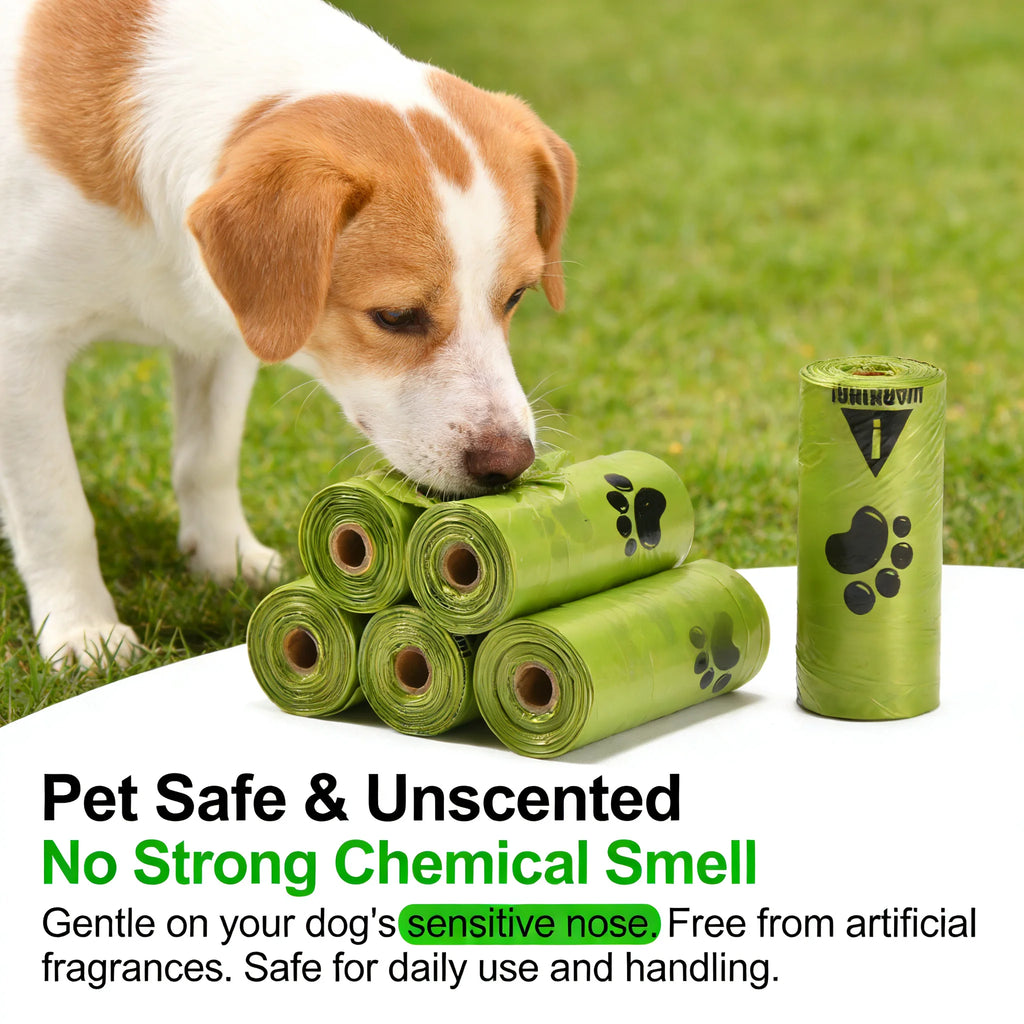 Eco-Friendly Dog Poop Bags Leak-Proof and Extra Thick for Dog Walking Outdoors.