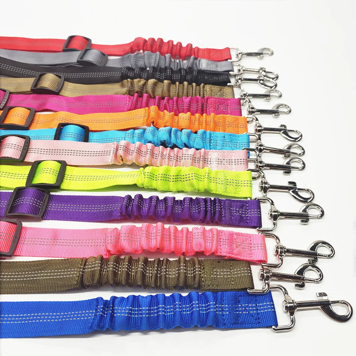 Adjustable Pet Car Seat Belt Leash for Dog Safety.  Has Nylon, Reflective, Cushioning, Elasticity Leash.