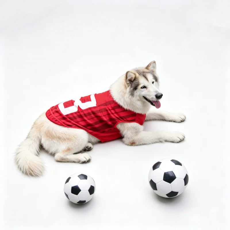 2026 Soccer Cat and Dog Football Breathable Mesh Jersey.   Dog Jersey is Thin,  Cool,  Summer T-Shirt,  Soft and is a Quick to Dry Vest.