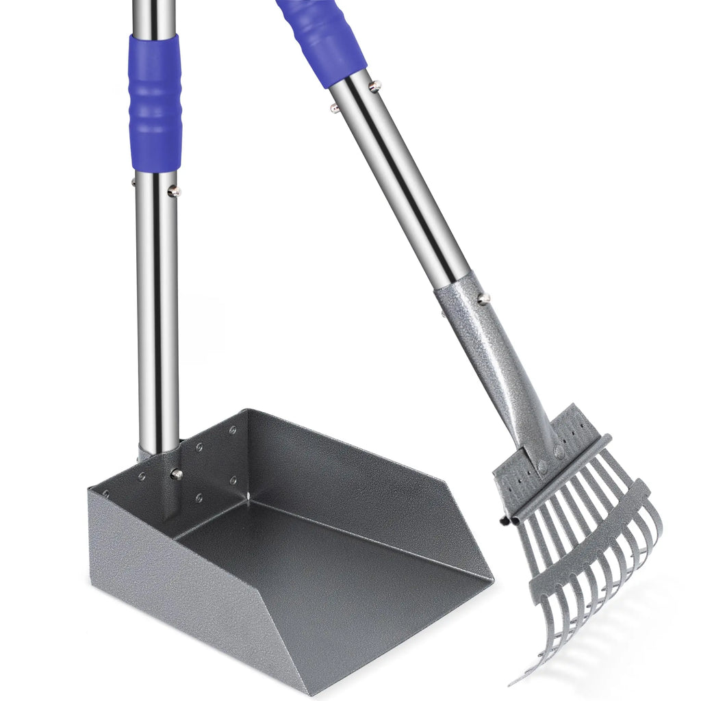 Dog Pooper Scooper, Dog Poop Tray and Rake Set.