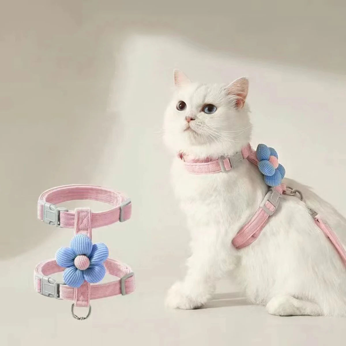 Cat Harness and Leash Set Adjustable, Leash is Breathable. Pet Harness is for Cats and  Small Dogs.