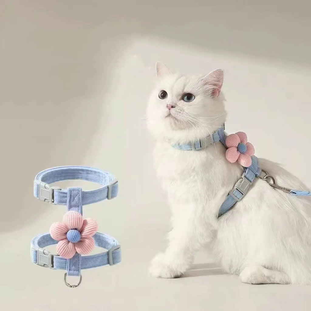 Cat Harness and Leash Set Adjustable, Leash is Breathable. Pet Harness is for Cats and  Small Dogs.