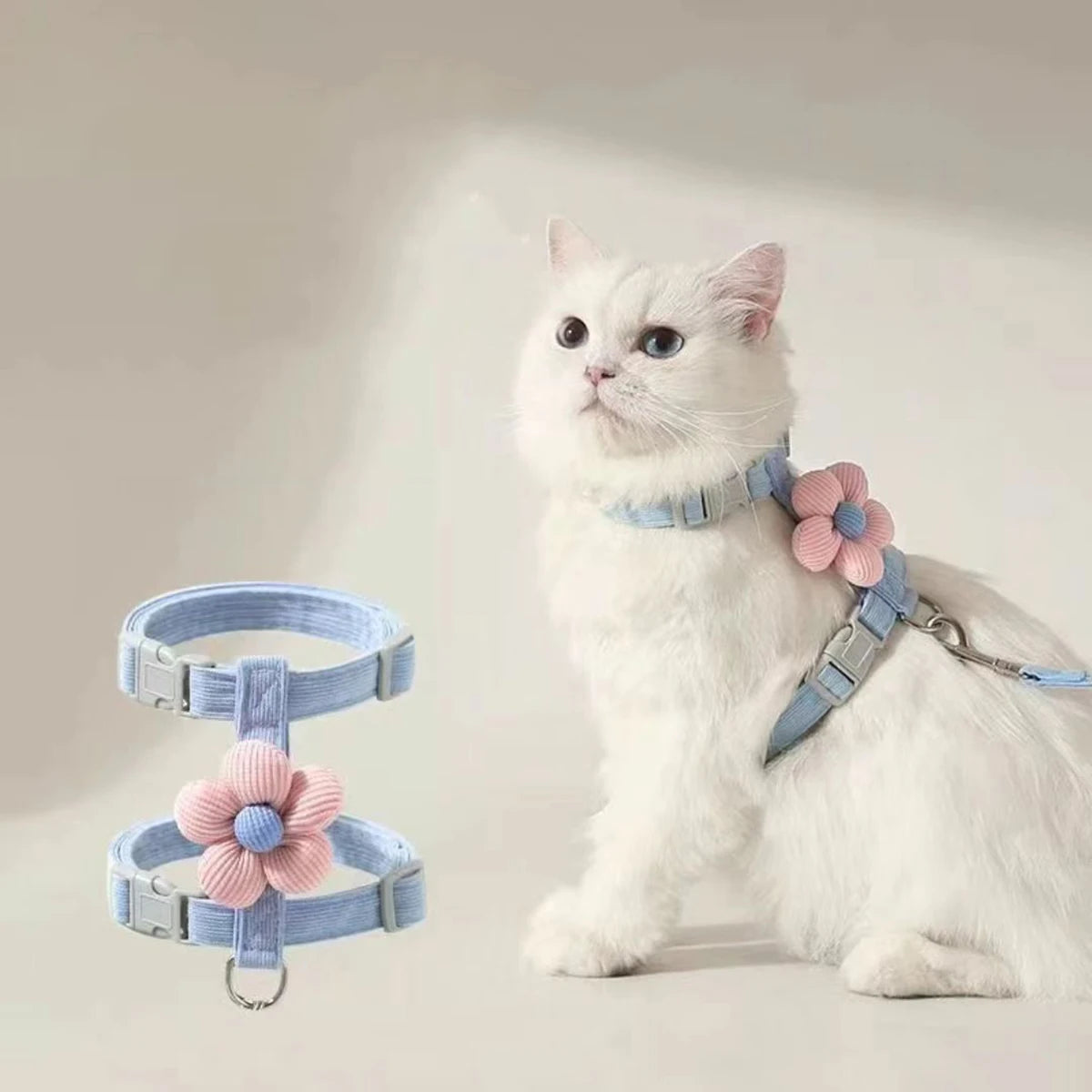 Cat Harness and Leash Set Adjustable, Leash is Breathable. Pet Harness is for Cats and  Small Dogs.