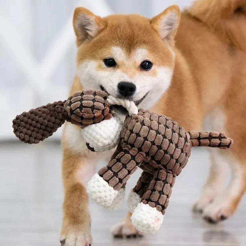 Plush Squeaky Puppy Interactive Chew Toys.