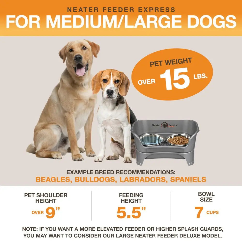 Mess Proof Dog Bowls Elevated for Medium to Large Sized Breed, Raised Dog Food Bowl Stand,