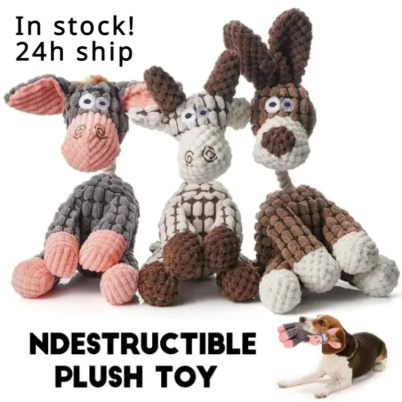 Plush Squeaky Puppy Interactive Chew Toys.