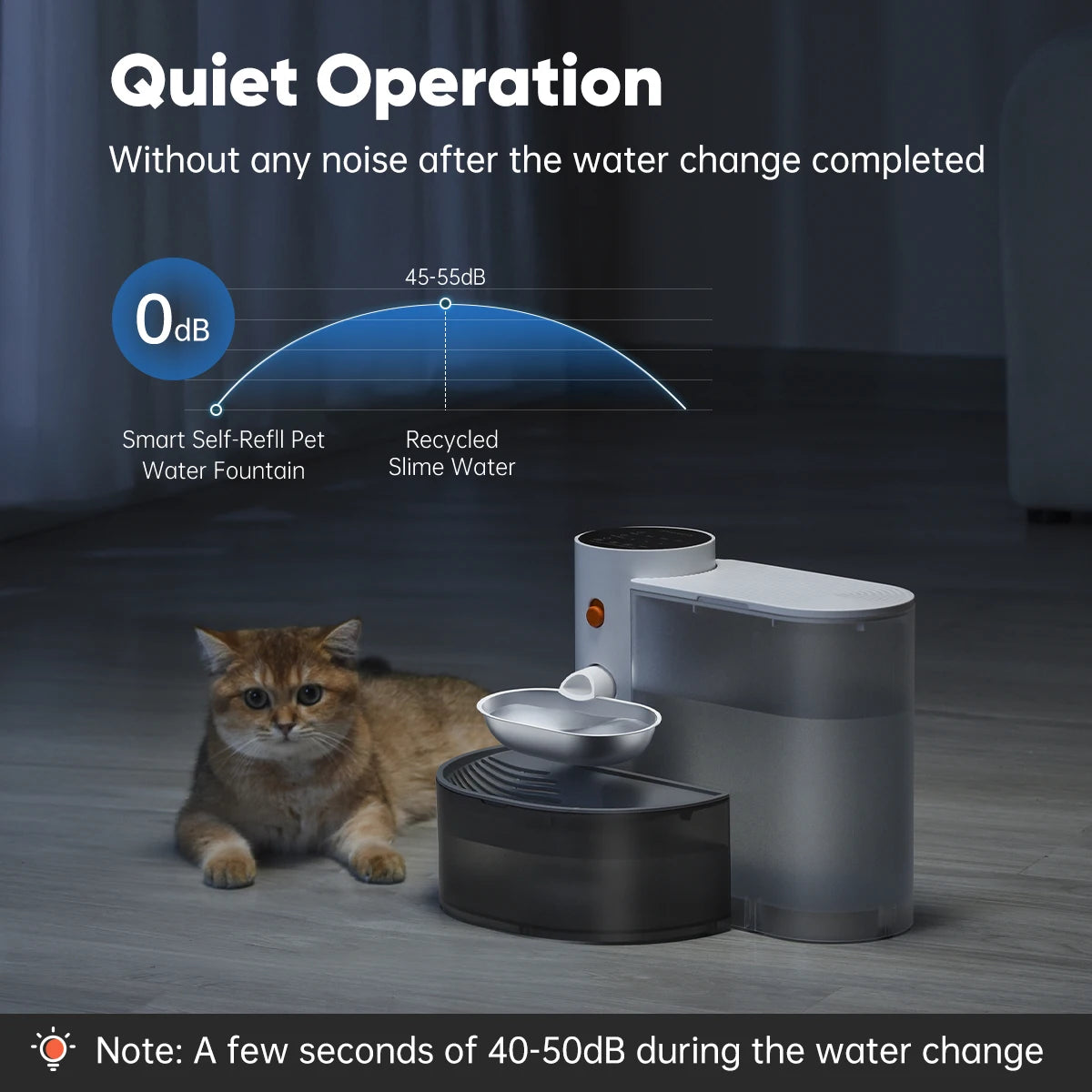 Stainless Steel Bowl Water Dispenser Purifies the Wireless Drinking Bowl For Dogs and Cats.