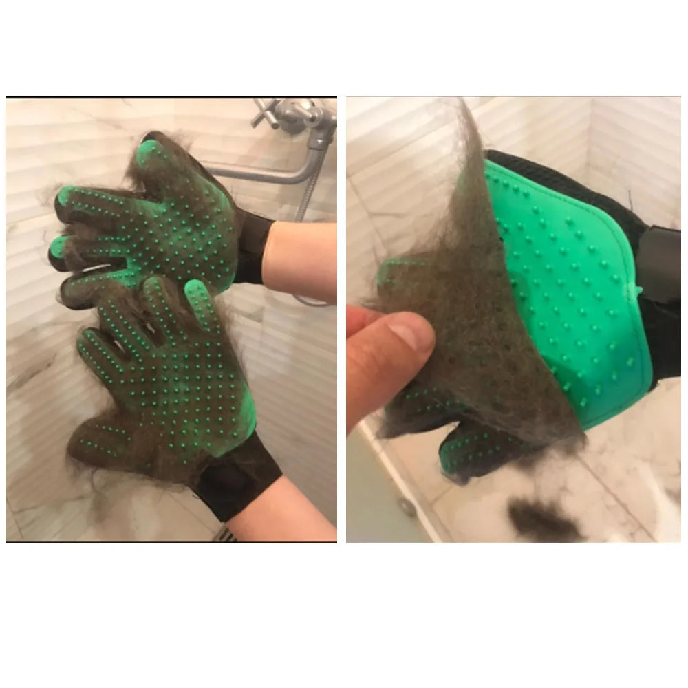 Pet Comb Grooming Deshedding Brush Gloves.