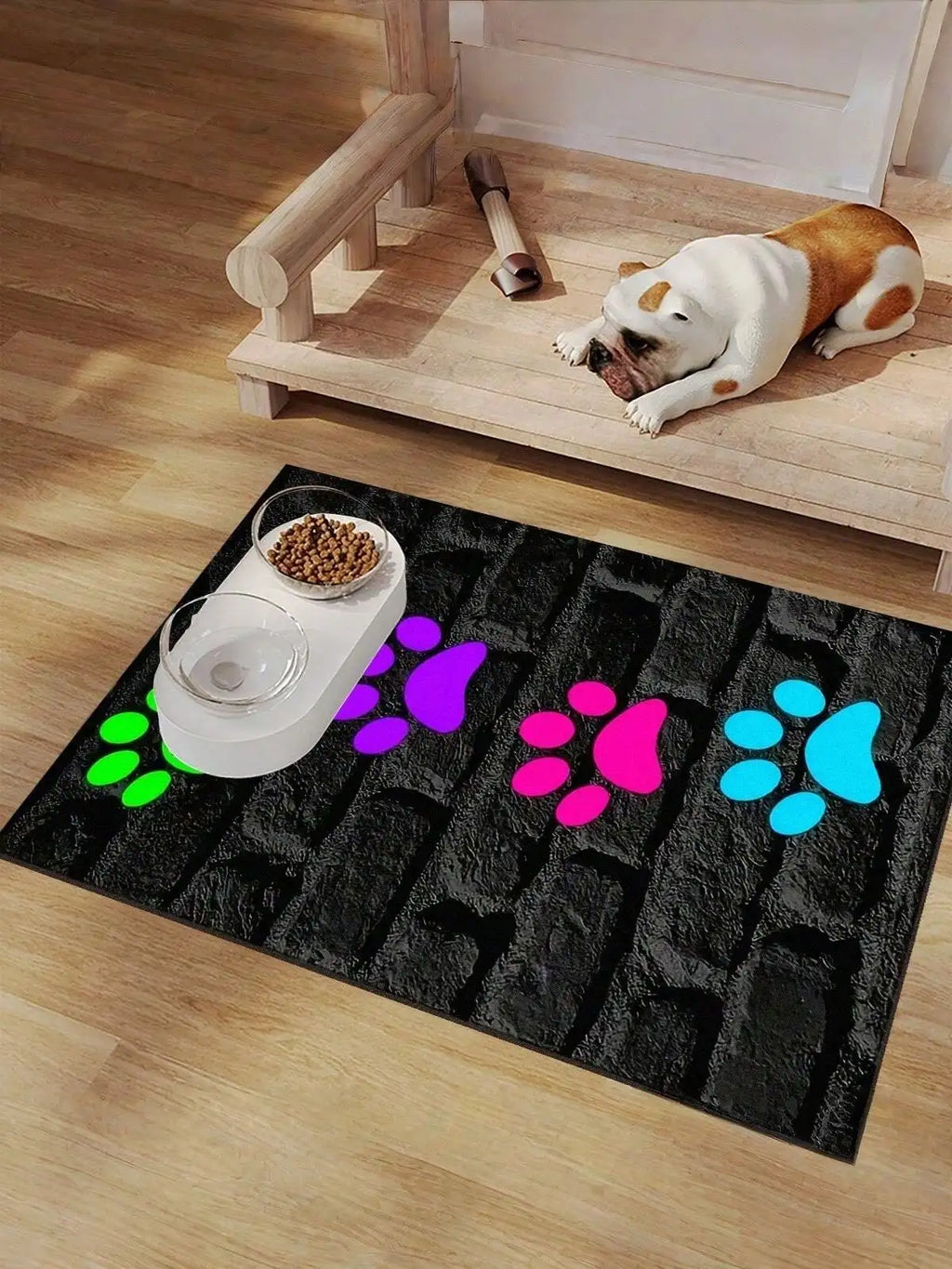 Paw Print Pad, Dog & Cat Small Feeding Mat.