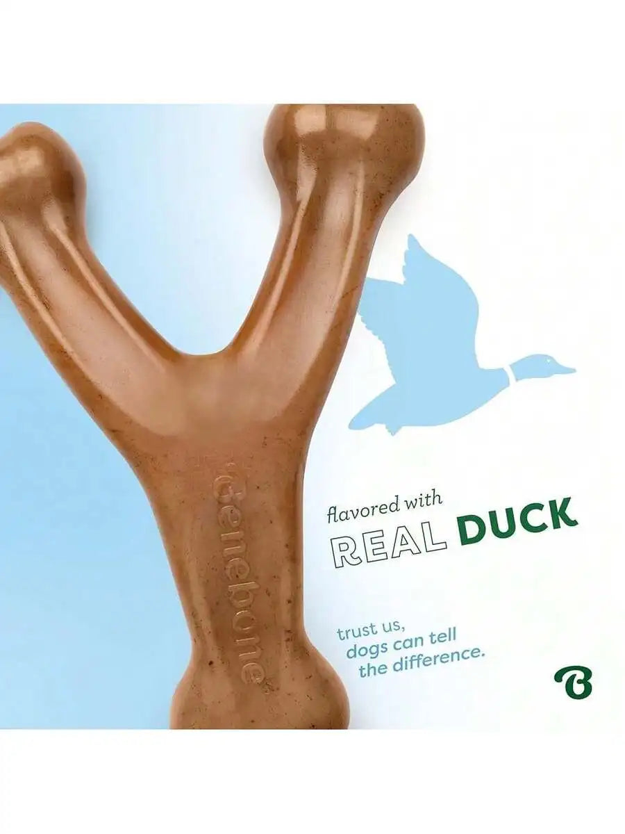 Wishbone Dog Real Duck Flavored Chew Toy For Aggressive Chewers.