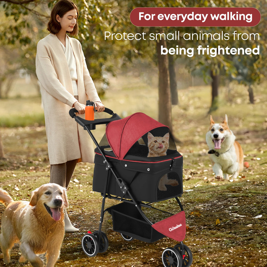 Pet Stroller For Small to Medium Cats and Small Dogs.