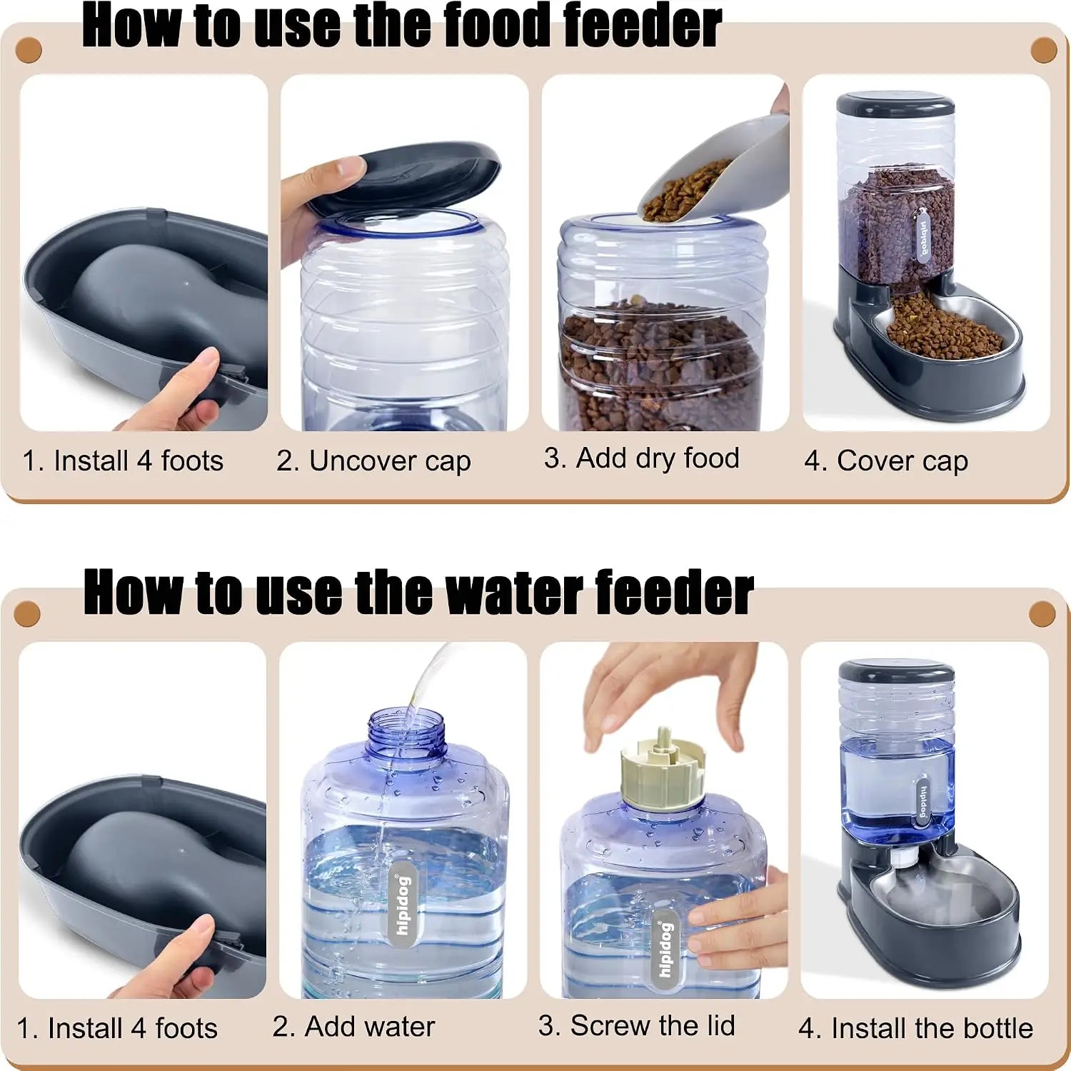 Stainless Steel Bowls for Feeder and Waterer Set.