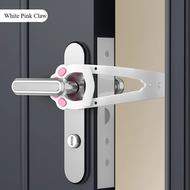 Cat Door Holder,  Latch Adjustable Dog Door Stopper.  Elastic Gate Lock,  Flex Latch Strap Keeps Dog Out From Entering Pet Gate.