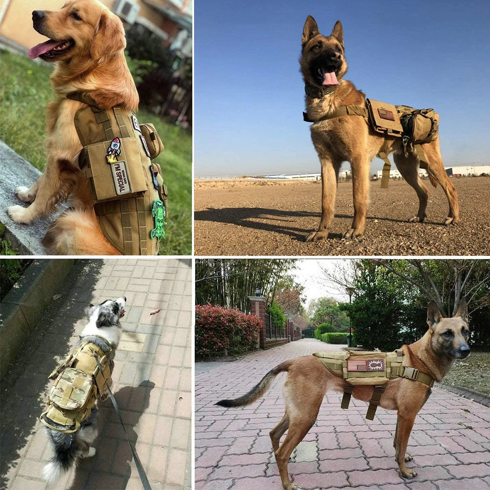 12 Pieces Set Tactical Patch Bundle For Dog Vest Harness Collar.