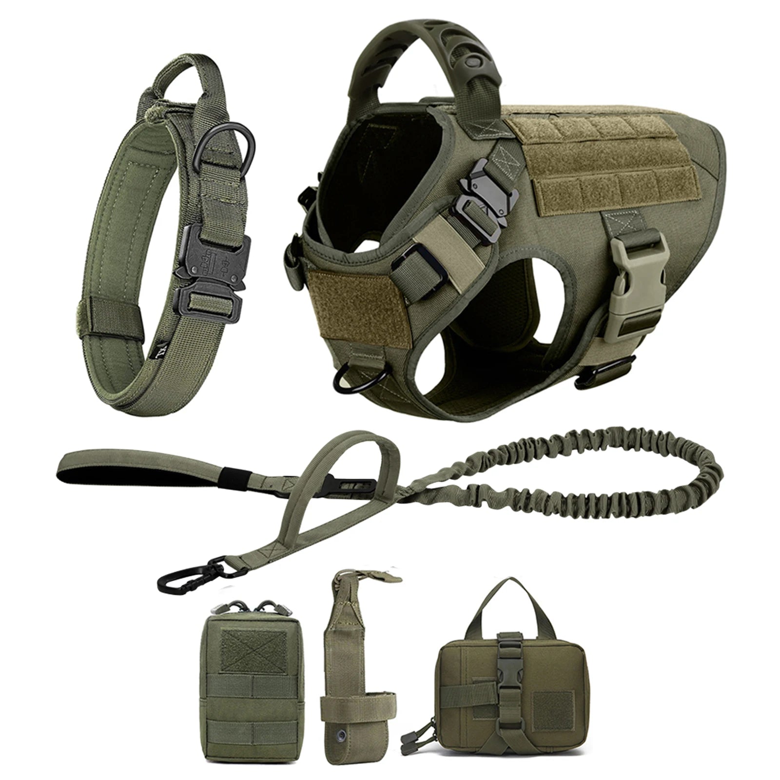 Training Harness, Leash, Walking Vest and Collar Set for Medium Large Dogs.