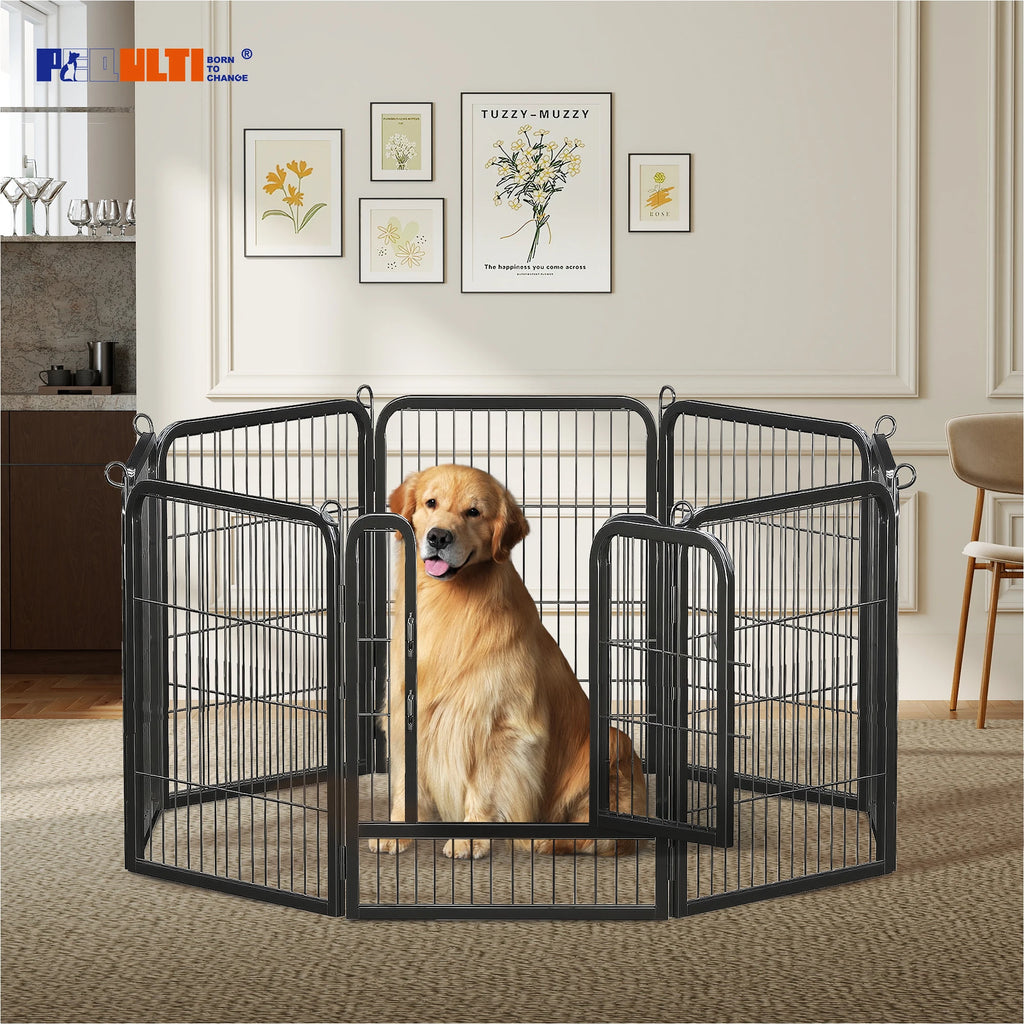 Heavy-Duty Metal Puppy Playpen.  Indoor and Outdoor Use.