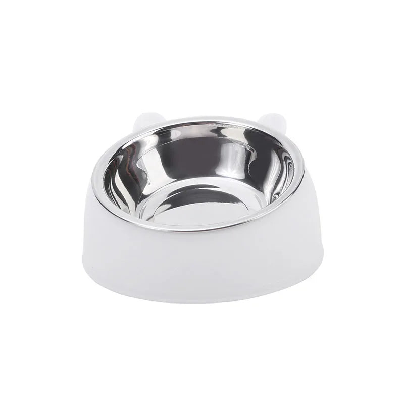 100 ML Pet Bowl 15 Degrees Raised, Non Slip Base, Drinking Water. Feeder Tilt to Safeguard Pet's Neck,