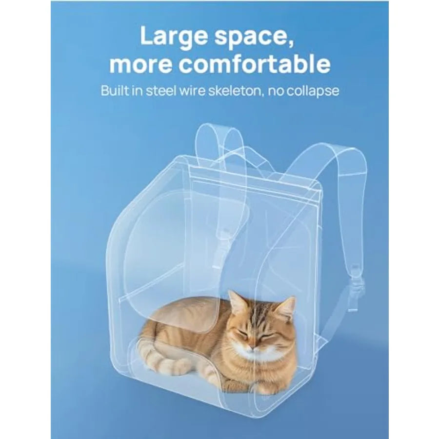 Cat Backpack Carrier, Large Space Cat Bubble Backpack, Breathable Cat Carrier, Shaded Dog Backpack Carrier, Ergonomic 3D Design