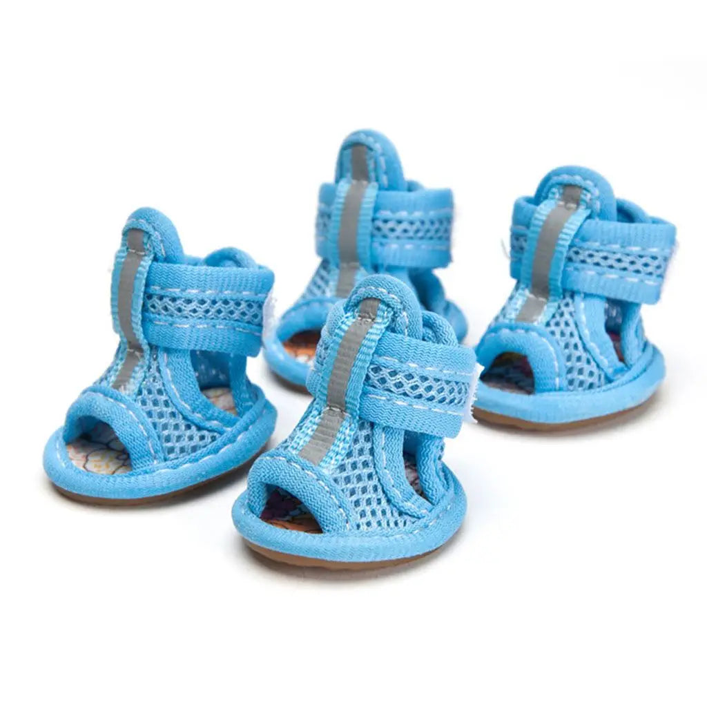 Pet Sandals with Reflective Straps for Spring and Summer.