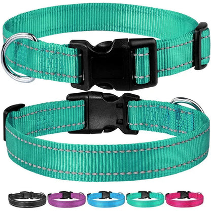 Adjustable Reflective Dog Collar Strap.
