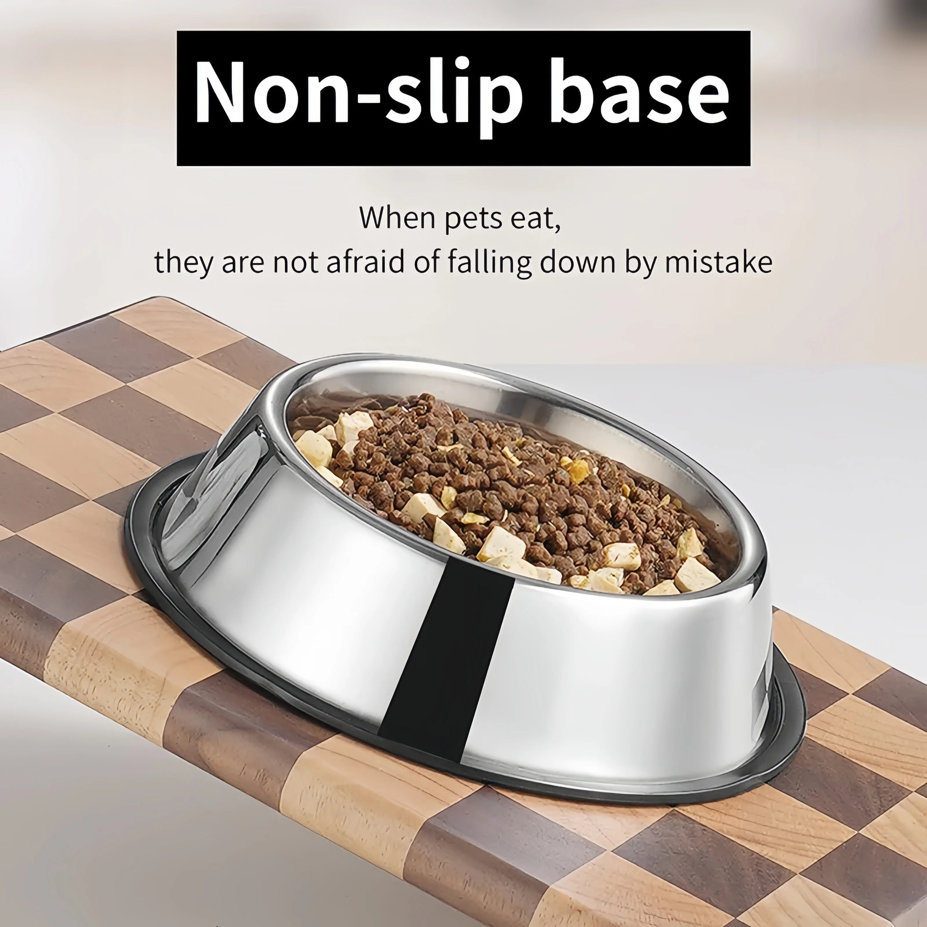 Pet Stainless Steel Feeding or Drinking Bowl.
