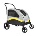 Pet Stroller for 2 Dogs, Zipper Divider, Folding Dog Jogger.