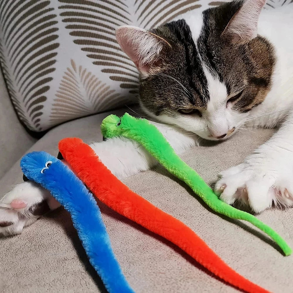 Replace Plush Cat Toy Worms, and Stick
