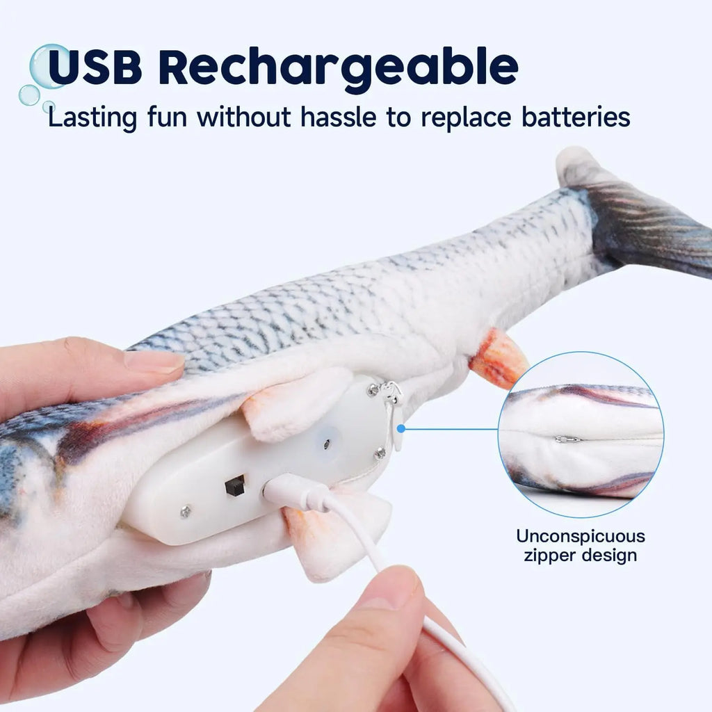 10.5 Inch Flopping Fish Cat Toy With Catnip