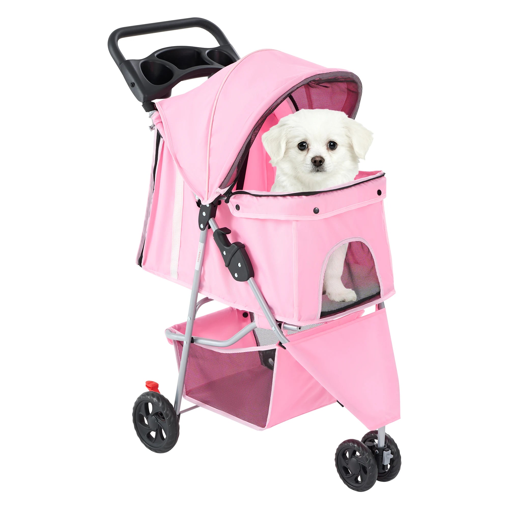 Stroller with 3 Wheels and Foldable for Small Dogs and Cats Stroller.
