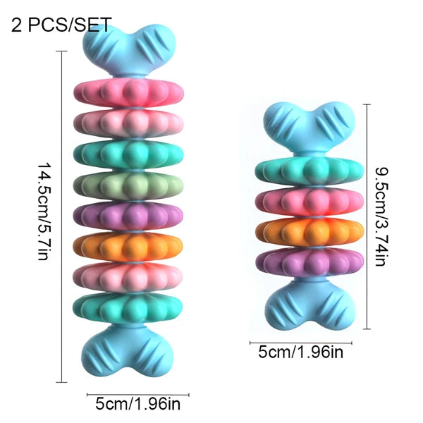 2 Pieces Pet Toy Dog and Cat Chew Bone, Durable and Teething-resistant Design.