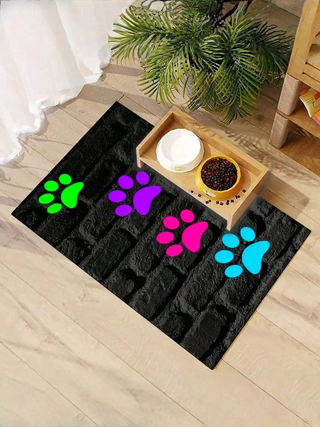 Paw Print Pad, Dog & Cat Small Feeding Mat.