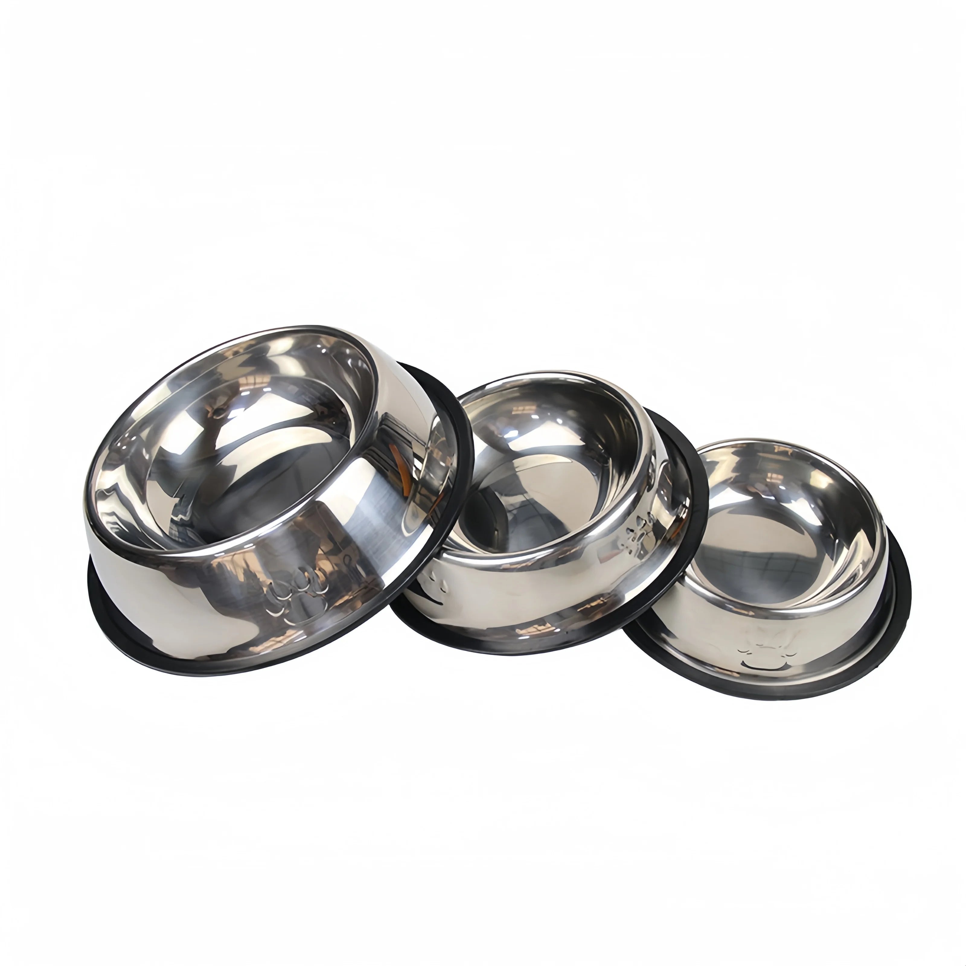 Pet Stainless Steel Feeding or Drinking Bowl.