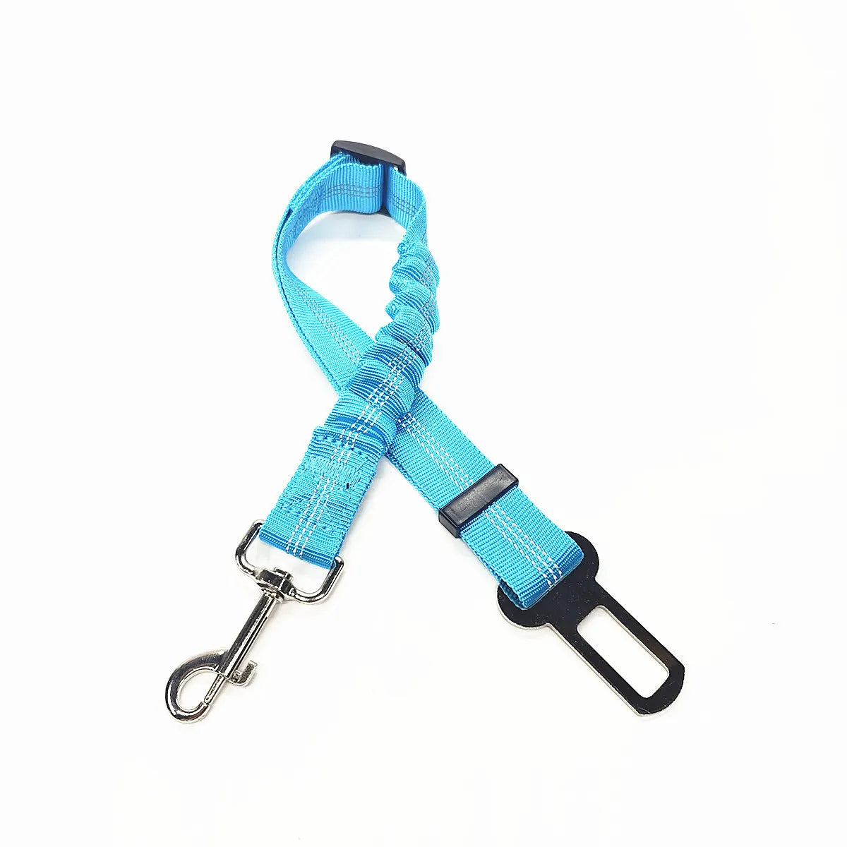 Adjustable Pet Car Seat Belt Leash for Dog Safety.  Has Nylon, Reflective, Cushioning, Elasticity Leash.