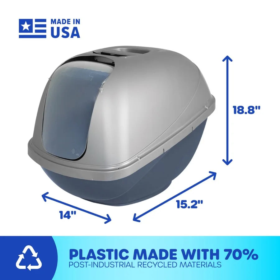 Basic Hooded Enclosed Cat Litter Pan.