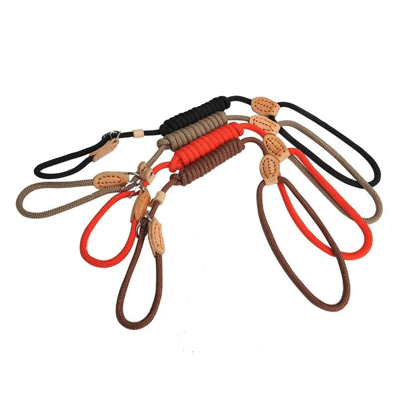 Dog Leash,  Slip Rope Lead Leash Heavy Duty Braided Rope for Medium and Large Dogs.