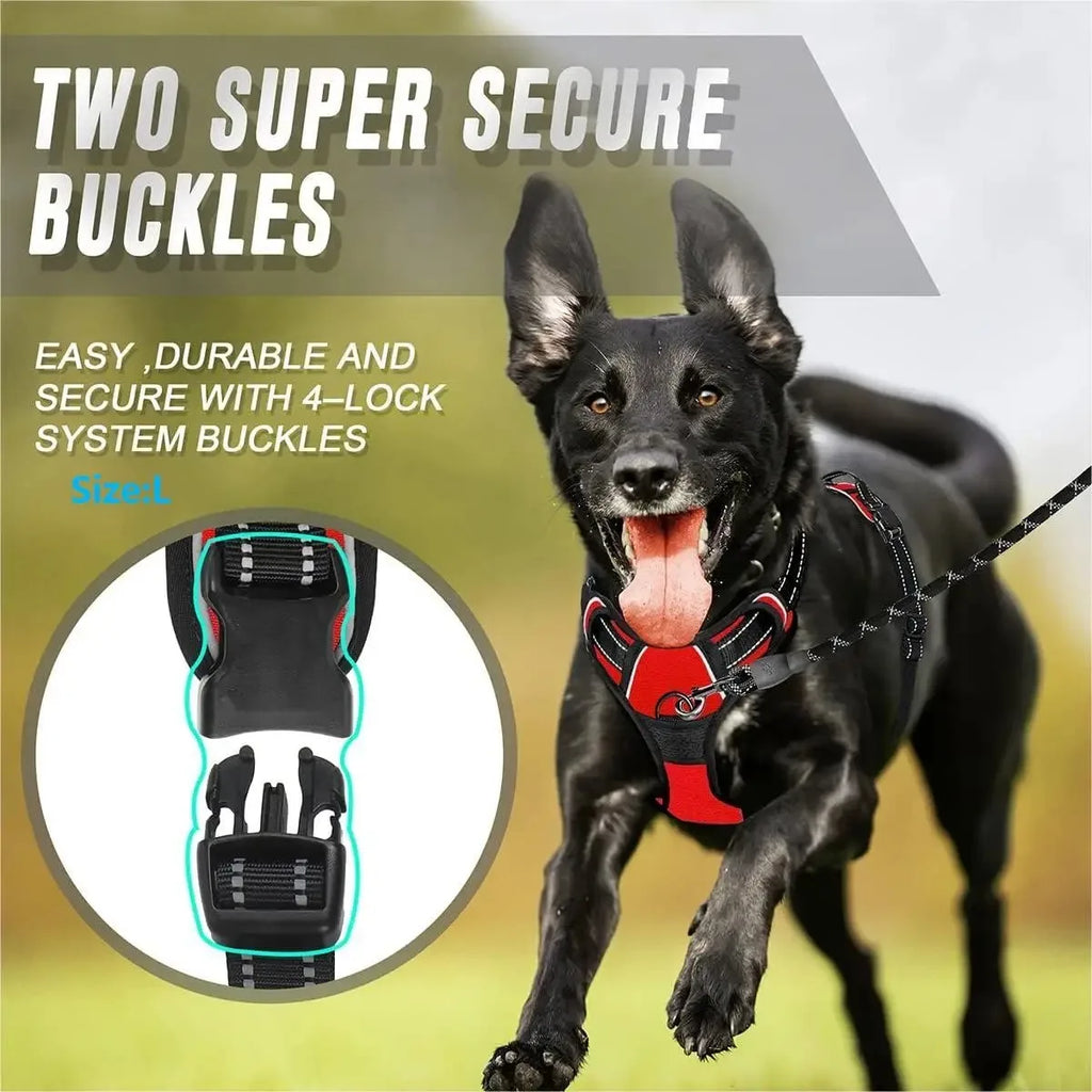 Dog Collar Harnesses Big Vests.  Sizes Small, Medium, Large and Extra Large Harnesses.