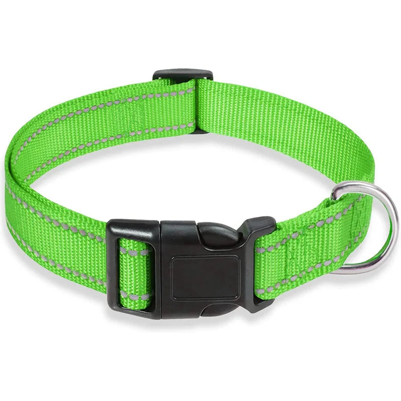 Adjustable Reflective Dog Collar Strap.
