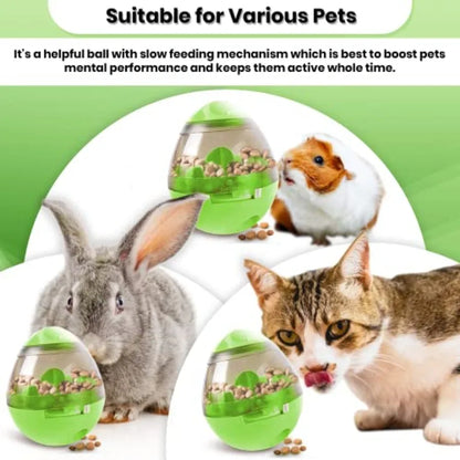 Slow Pet Feeder Treat Ball for Puppies, Small Dog Breeds & Cats.