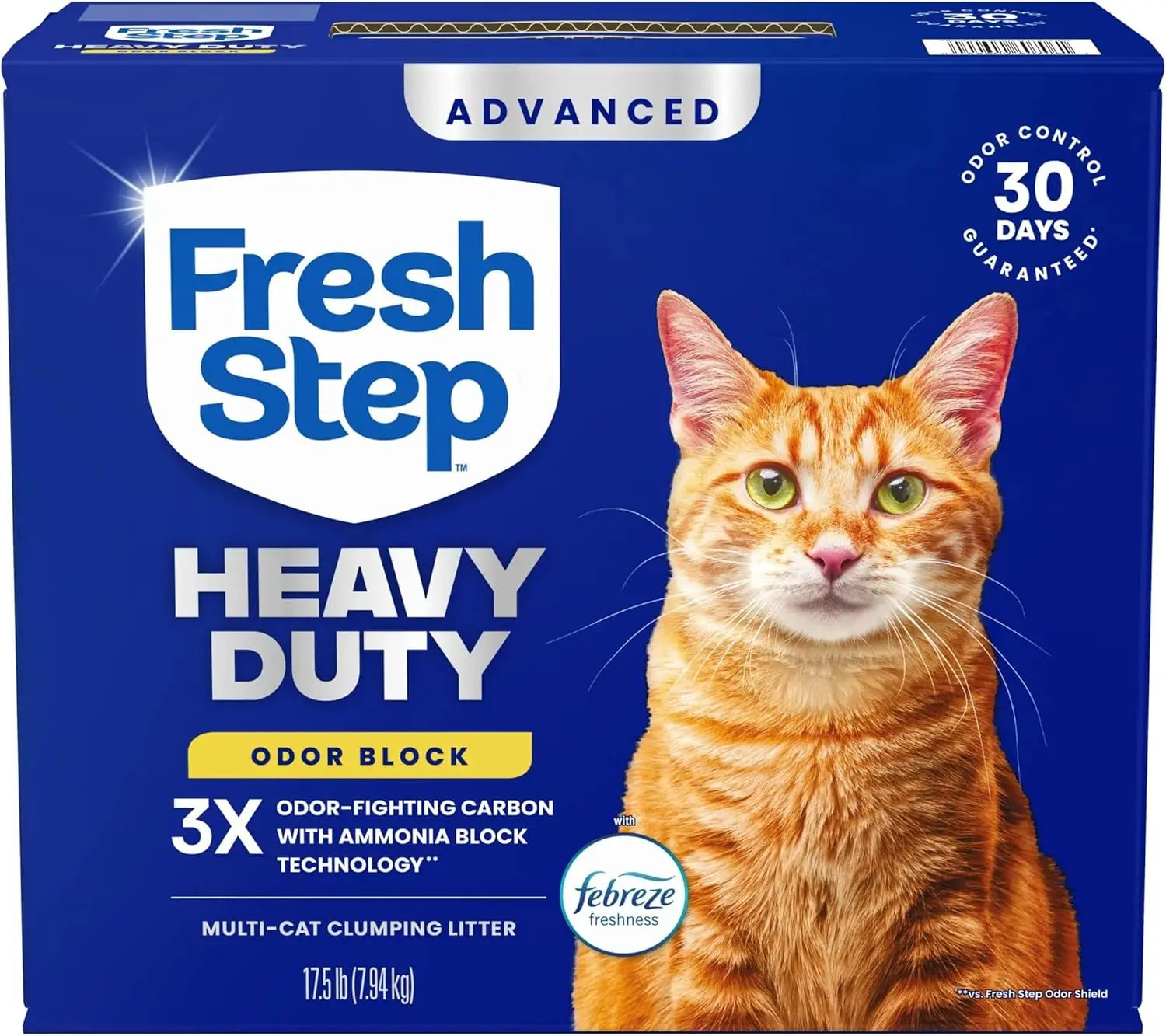Advanced Multi Cat Clumping Litter with Febreze, Heavy Duty Odor Block, 17.5 lb. Package.