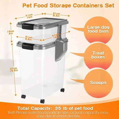 40L Large Airtight Pet Food Storage Container.