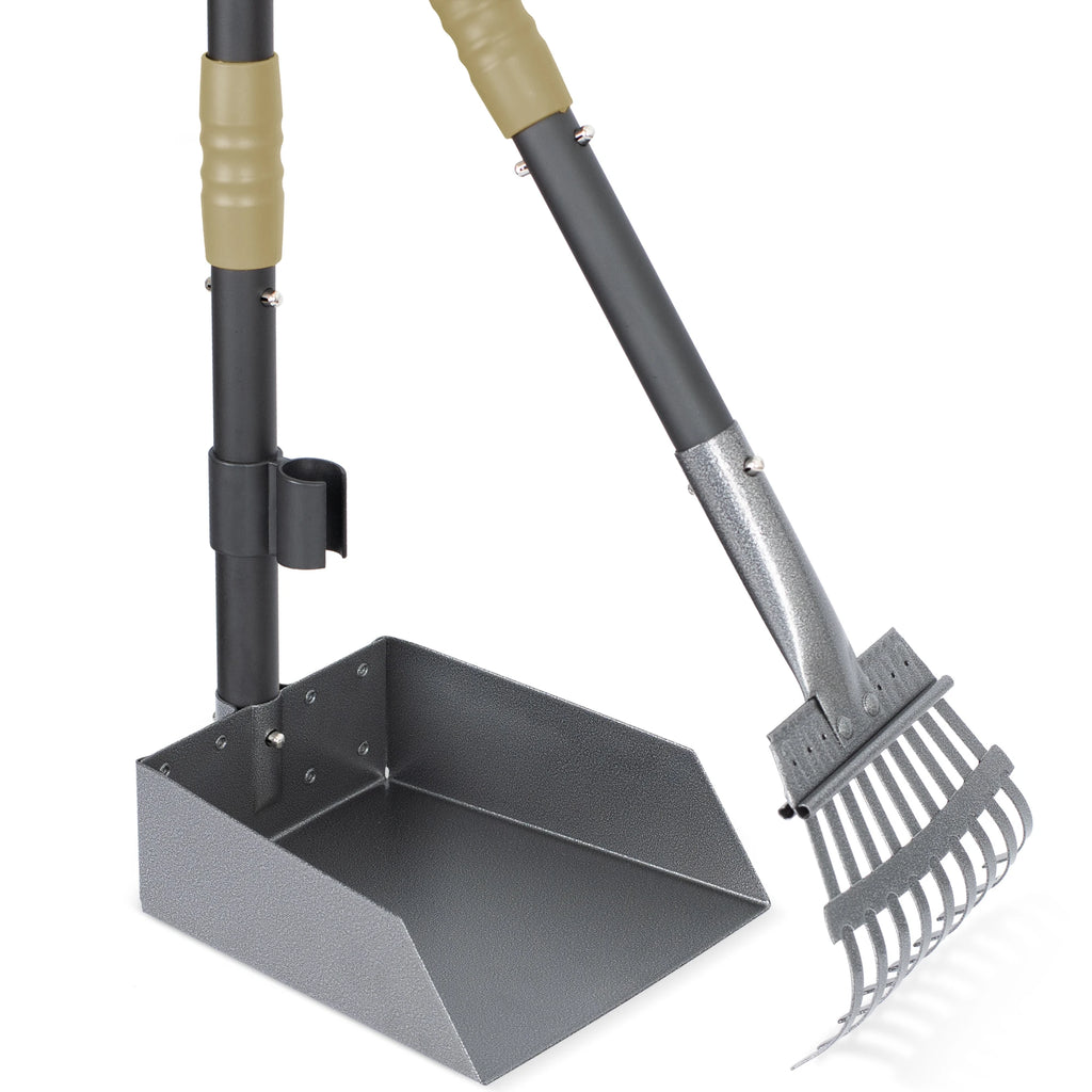 Dog Pooper Scooper, Dog Poop Tray and Rake Set.