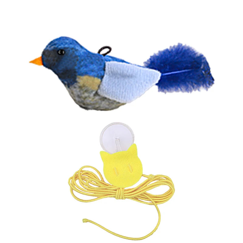 Lifelike Bird Simulation with Catnip Cat Teaser & Cat Toys.